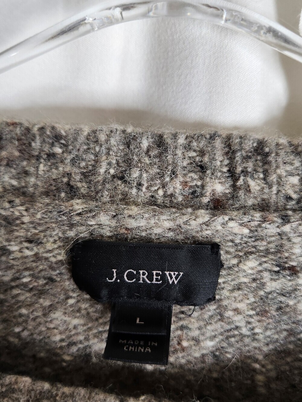 J. Crew Men's Donegal Wool Sweater Sz Large - Picture 3 of 6